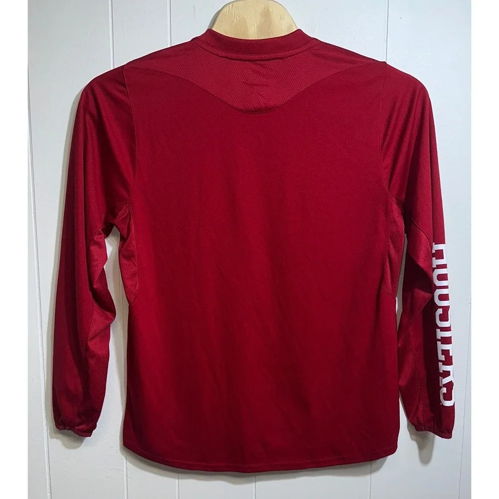 Adidas Indiana University Hoosiers Climalite Long Sleeve Shirt Red Mens Large LG
